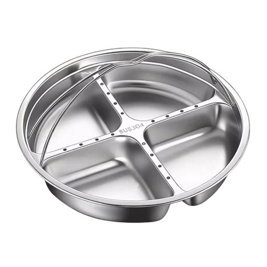 Stainless Steel Divided Steamer Basket with 46085 Grids Multi-Functional Stackable Steamer for Food