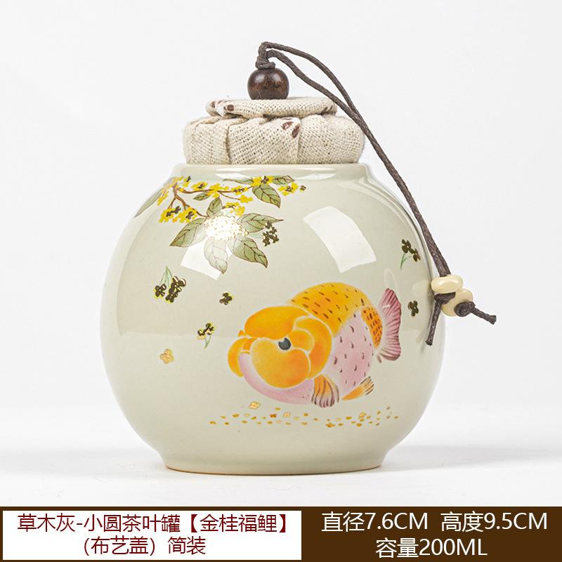 Chinese Arowana Ceramic Household Teacup Tea Set Accessories Guifu Carp Coaster Chawan Bowl Retro Kung Fu Kitchen Tools Tea Set