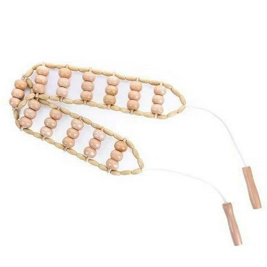 Wooden Back Massager Pull Bar Set for Home & Outdoor Fitness