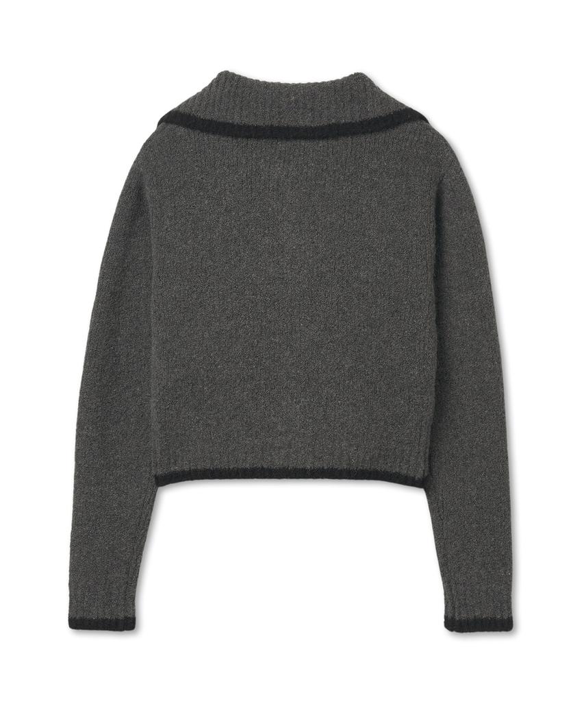 GROVE Grvr Sports_Knit Zip-Up_Charcoal