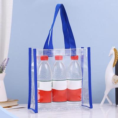 Plastic Cosmetics Shopping Bag Jelly Bag Transparent Pvc Clear Tote Bag Large Capacity Car Sewn Gift Bag