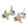 1 Pair 14mm 3 Stud Front Wheel Hubs Steering Spindle Steel Alloy Safe Driving for Drift Trike ATV Quad