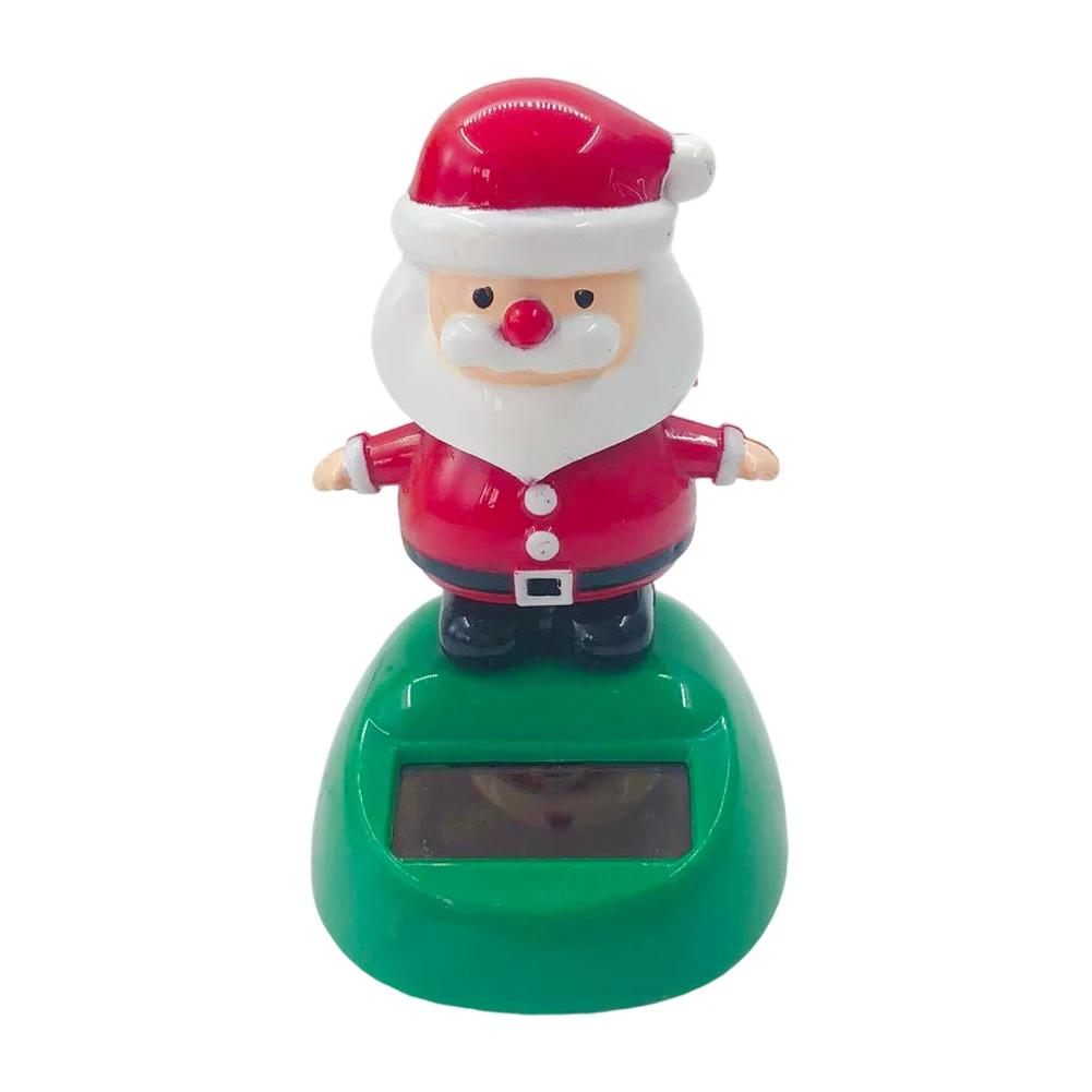 Car Ornament Creative Solar Swing Doll Shaking Santa Claus Gift Cartoon Christmas Gifts Car Decoration for Children