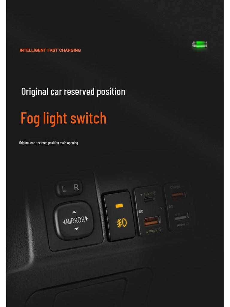 Universal Car Fog Light Switch for Toyota, Honda, Nissan, Renault, Mitsubishi, Isuzu, Hyundai - Button & Modification Compatible