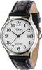 [Clefer] Analogue Men's Waterproof Wristwatch with Leather Strap, Black TE-AM242-WTS