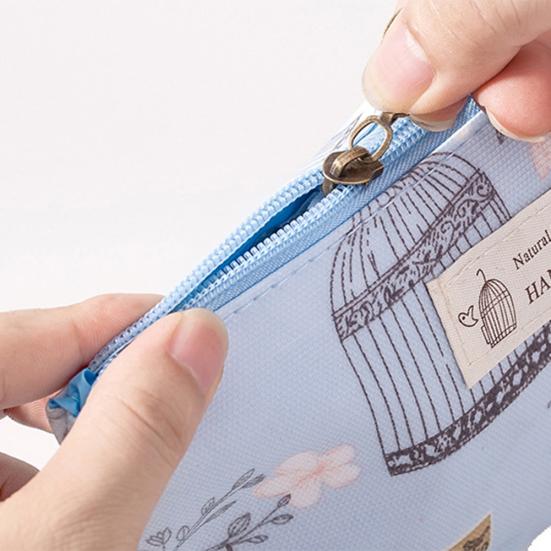 Dames Waterdichte Bloem Vogel Reis Cosmetische Tas Make-up Was Opbergzakje Etui