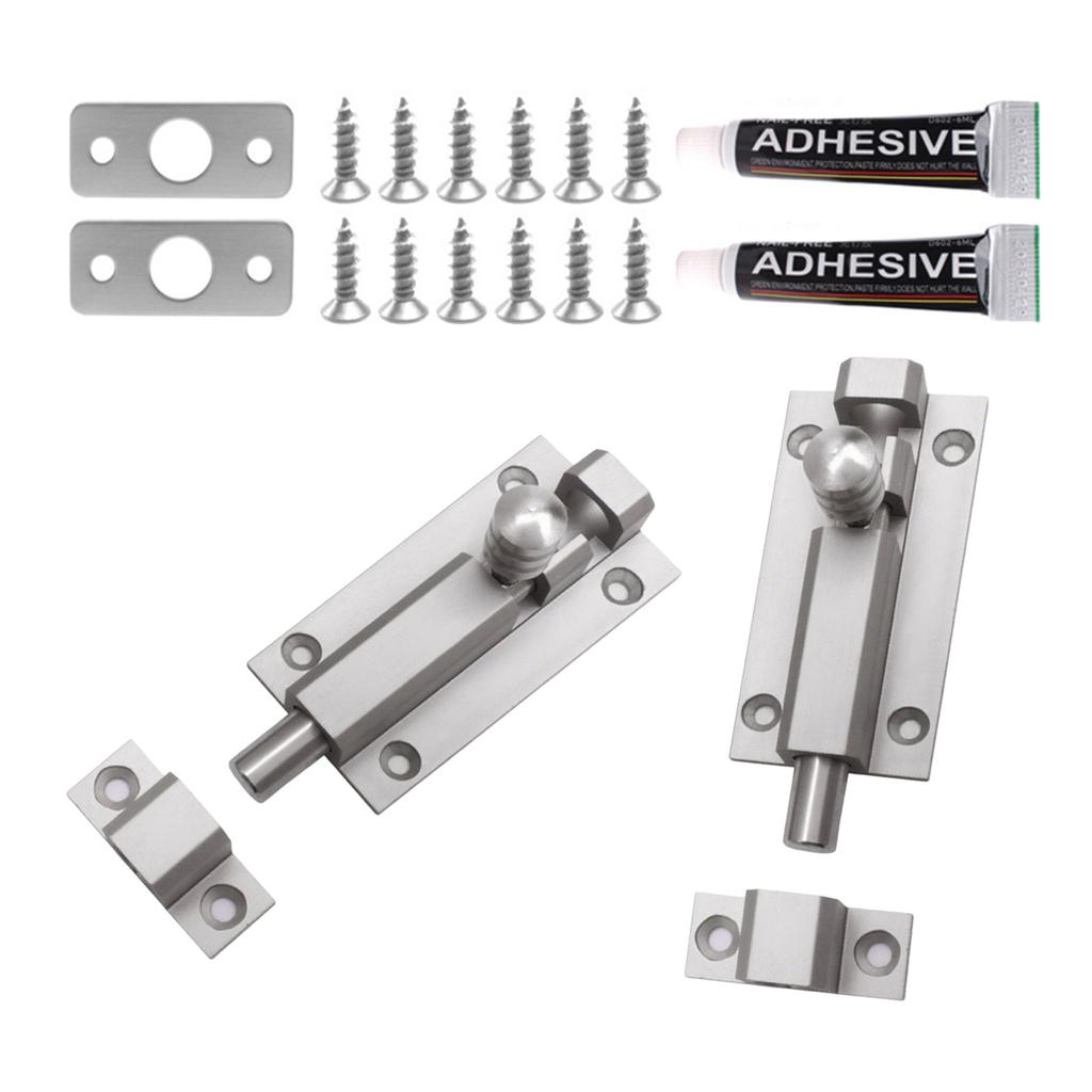 Stainless Steel Mount Door Bolt Rusts Proof Heavy Type Cabinet Latches For Outdoor Security Easy Installation