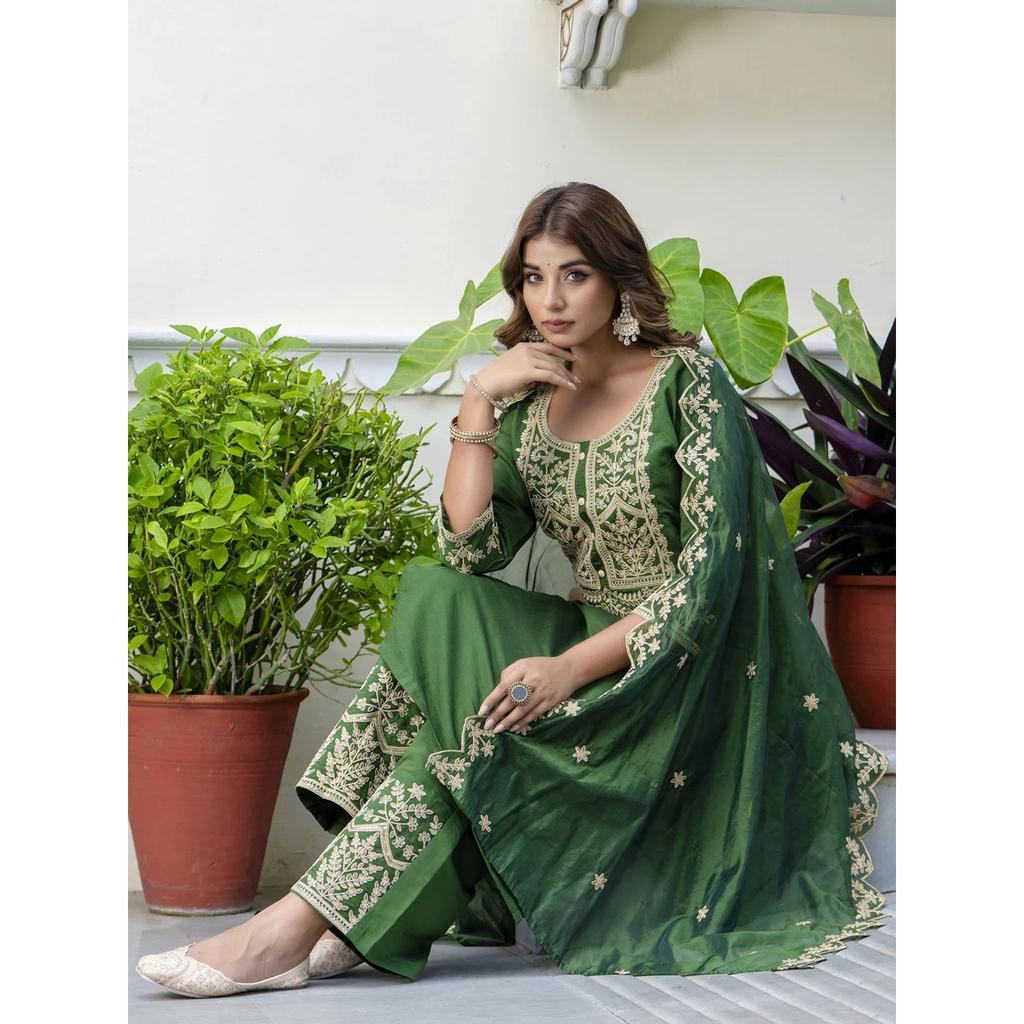 Pakistani Wedding Wear Salwar Kameez Bollywood Women's Kurta Palazzo Dupatta Set