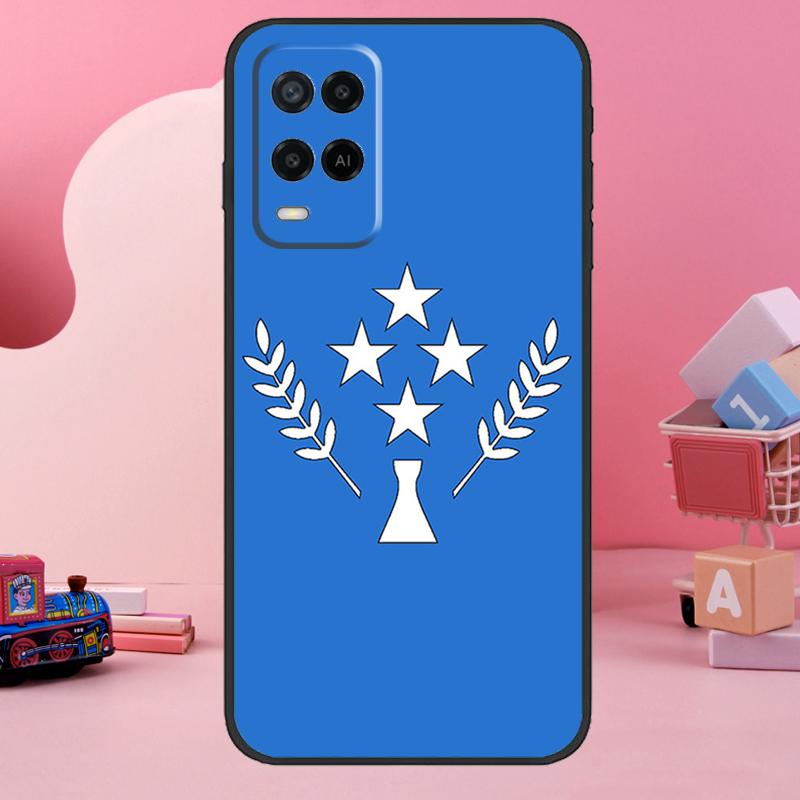 Kosrae Flag Case For Oppo A98 A78 A18 A38 A58 A60 A80 A40 A77 A57 A17 A74 A54 A94 A96 A76 A16 A15 A5 Pro