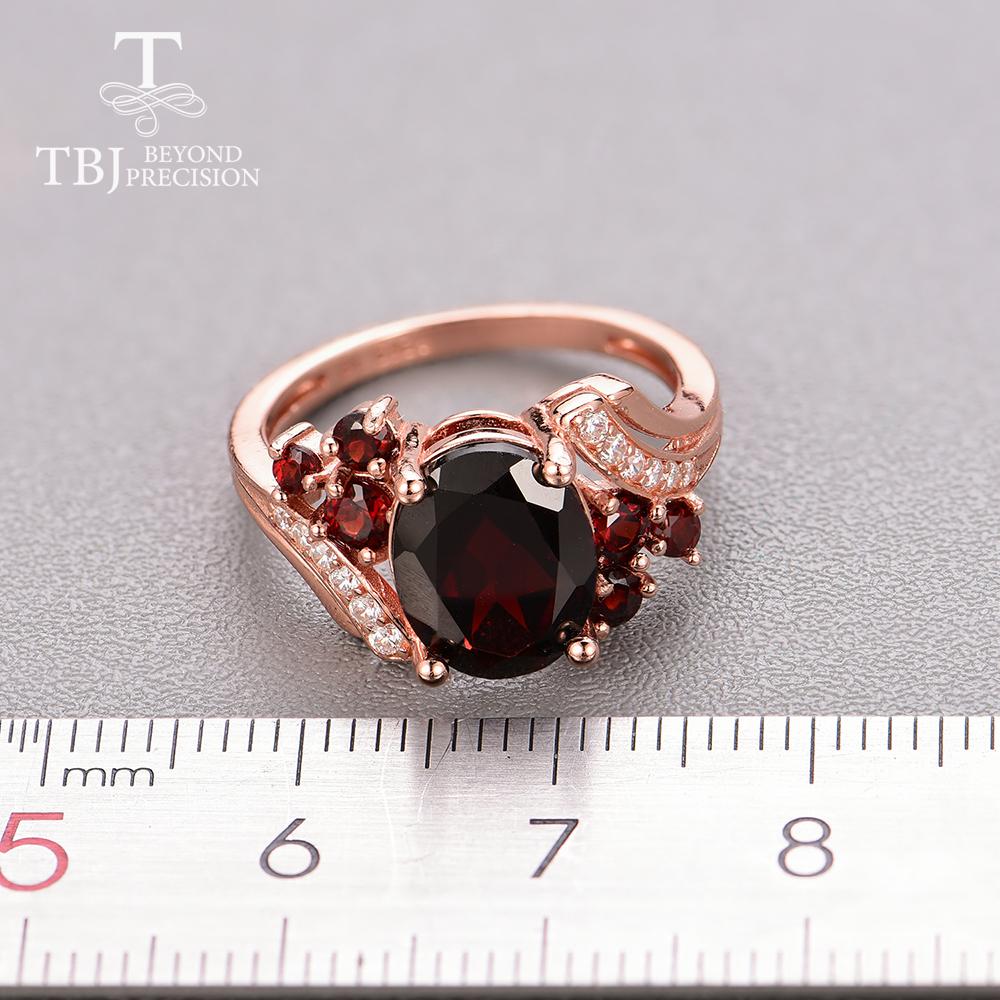 Set de bijuterii din argint cu piatră prețioasă granat roșu natural 12ct Cercei inel tăiat oval 8*10mm bijuterii fine pentru femei mama cadou frumos