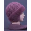 Middle Aged and Elderly Hats for Women In Autumn and Winter  Mother with Velvet Warm Knitted Wool Hat Old Lady Grandma Pull Up Cotton Hat