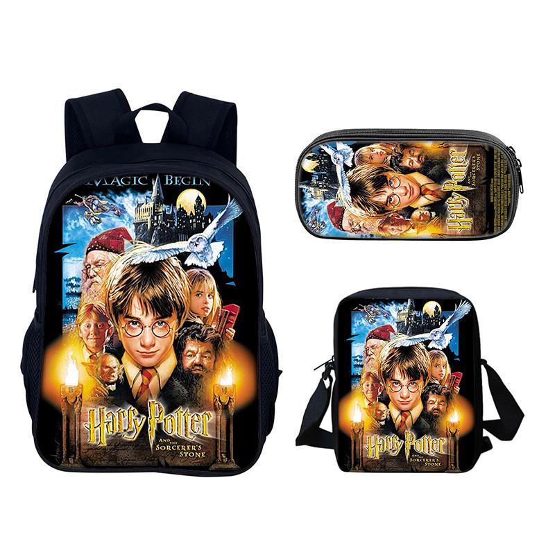 Harry Potter Rucksack für Schule und Reisen aus Nylonmaterial mit 20 l Fassungsvermögen für Schüler und Jugendliche