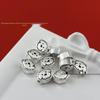 Sterling Silver 999 Cartoon Teddy Bear Puppy Beaded DIY Bracelet Spacer Beads