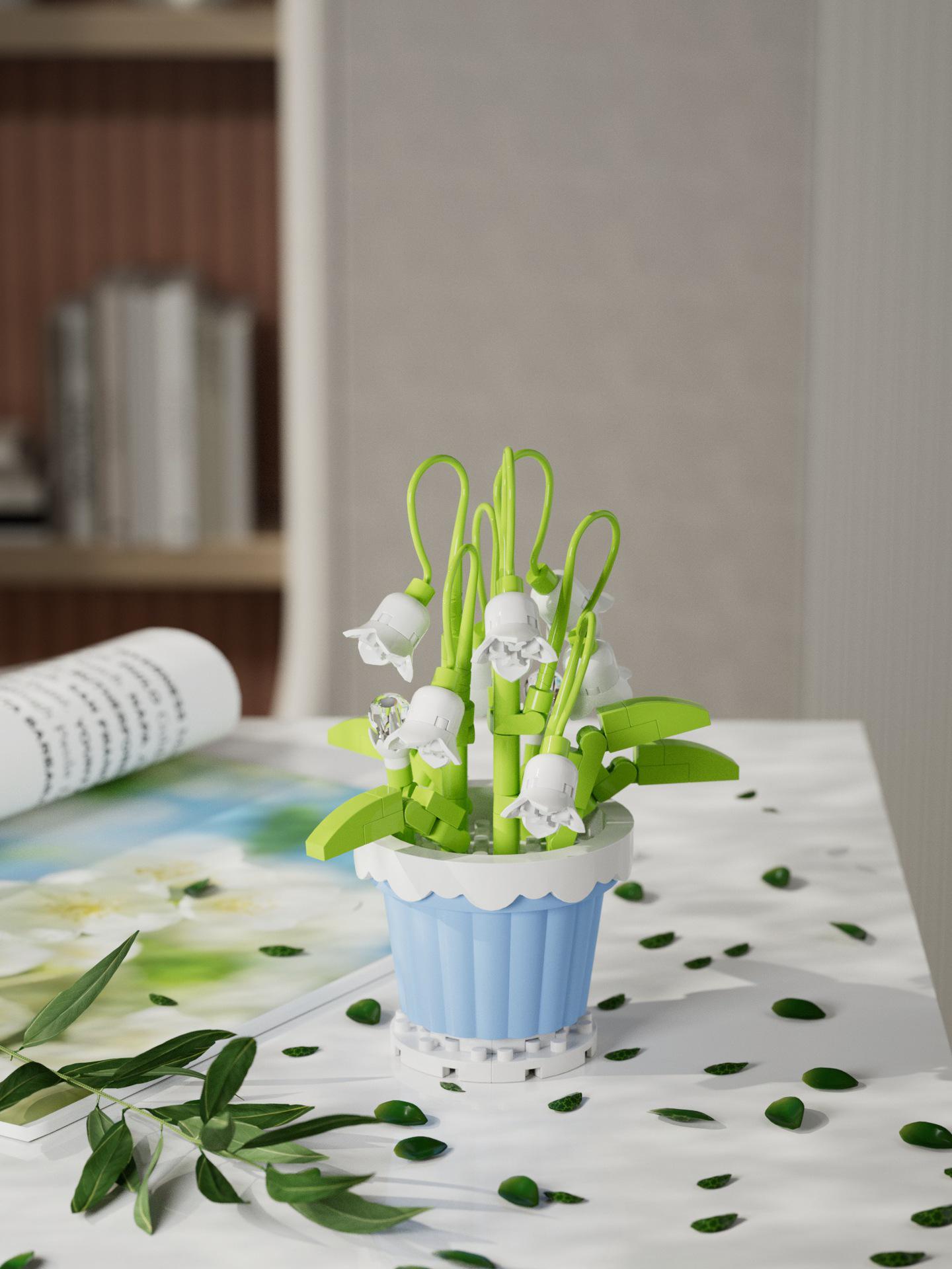 

Набор игрушек-конструкторов «Подсолнух и роза» для детей - Собранный и подарок на Циси, Совместимый с Lego