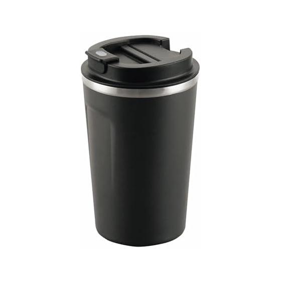Kakusei Tumbler with Lid, 9cm x 14.4cm, Charcoal, 400ml, Double Vacuum, Heat Insulation, Cold Insulation, Powder Coat, Scratch Resistant cococafe