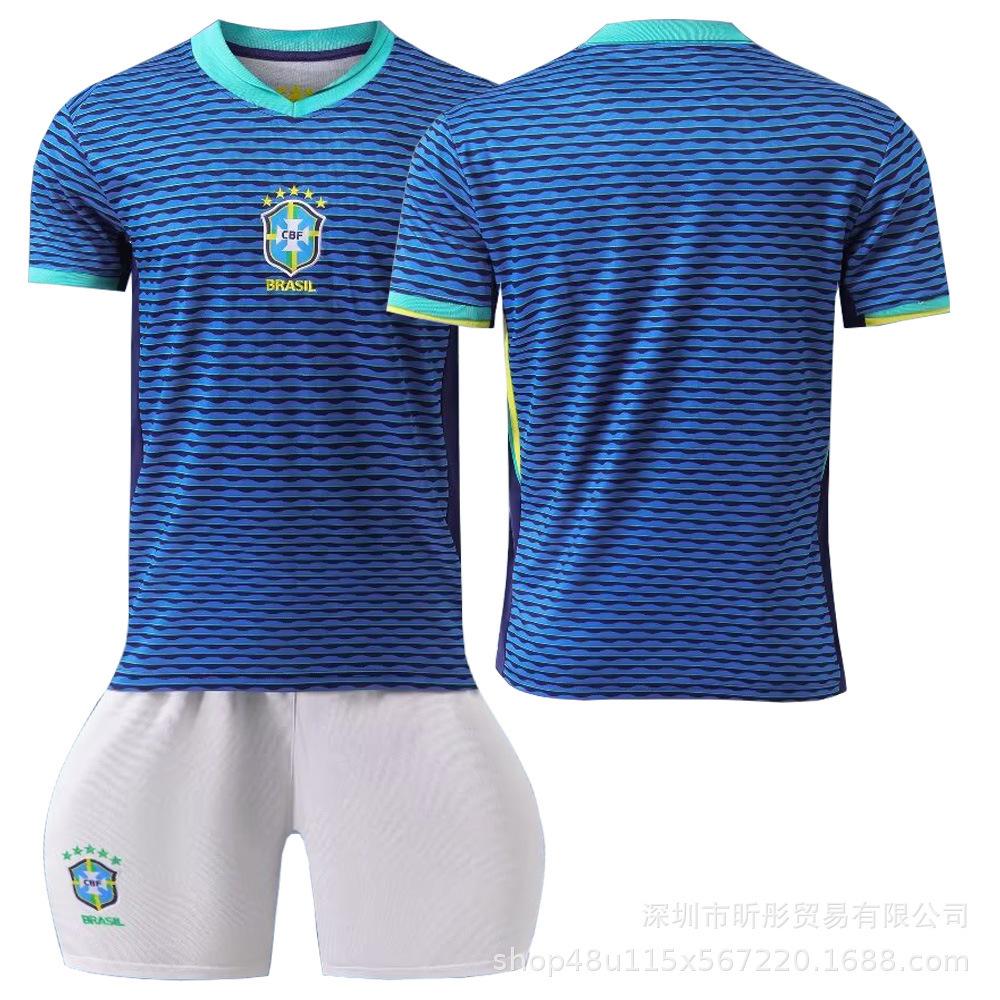 2024 Brazil Away Jersey Neymar Vinicius Adult Children Student Training Suit Men's and Women's Jerseys