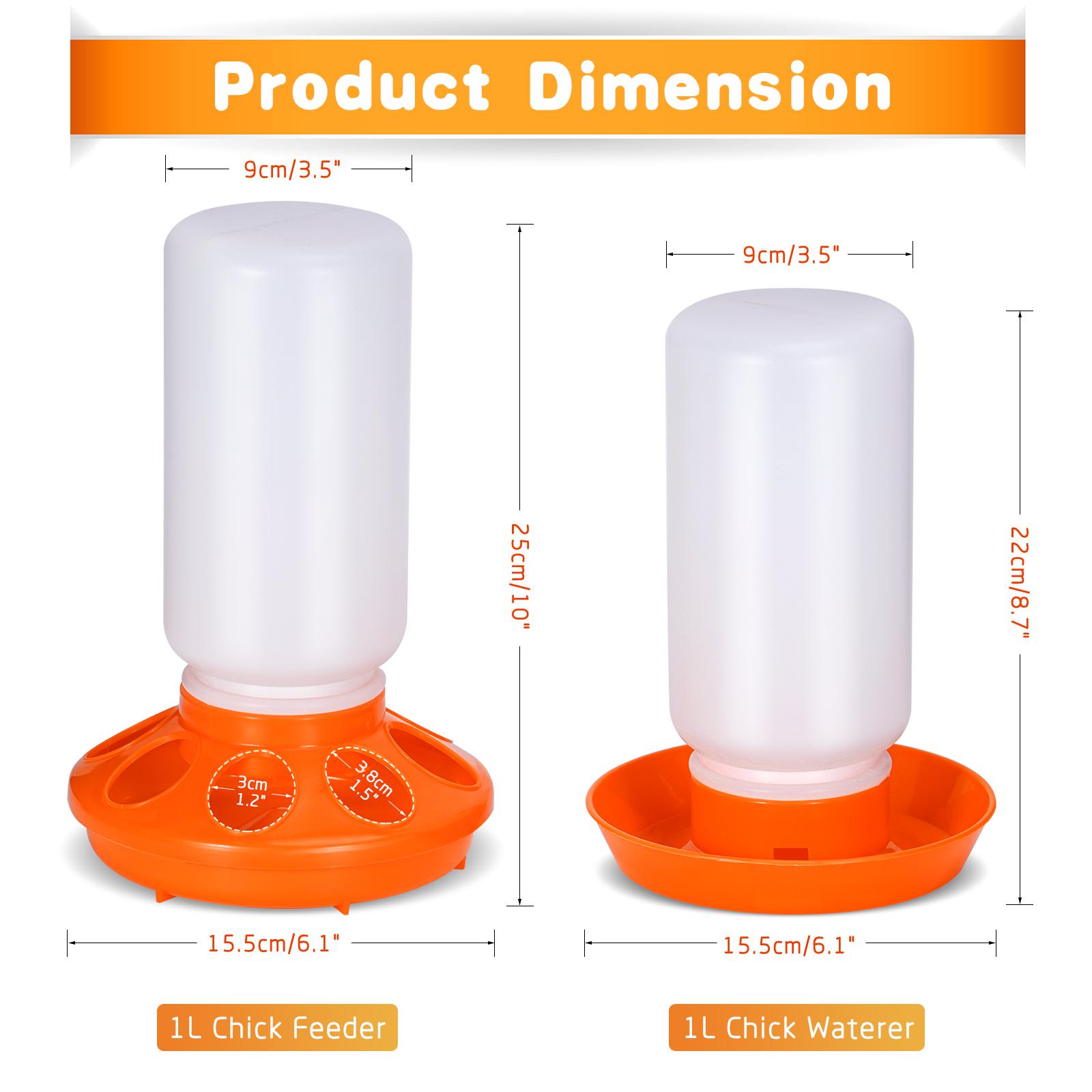 

2Pcs Automatic Chicken Water Bucket Large Capacity Plastic Poultry Feeder Rooster Hen Feeding Device Farm Animal Water Supplies