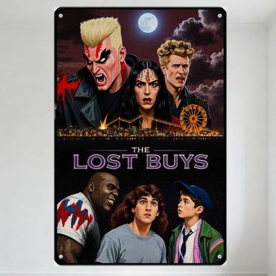The Lost Boys Movie Tin Sign Vintage Horror Movie Poster Wall Decor for Home Bar Club Man Cave Decor