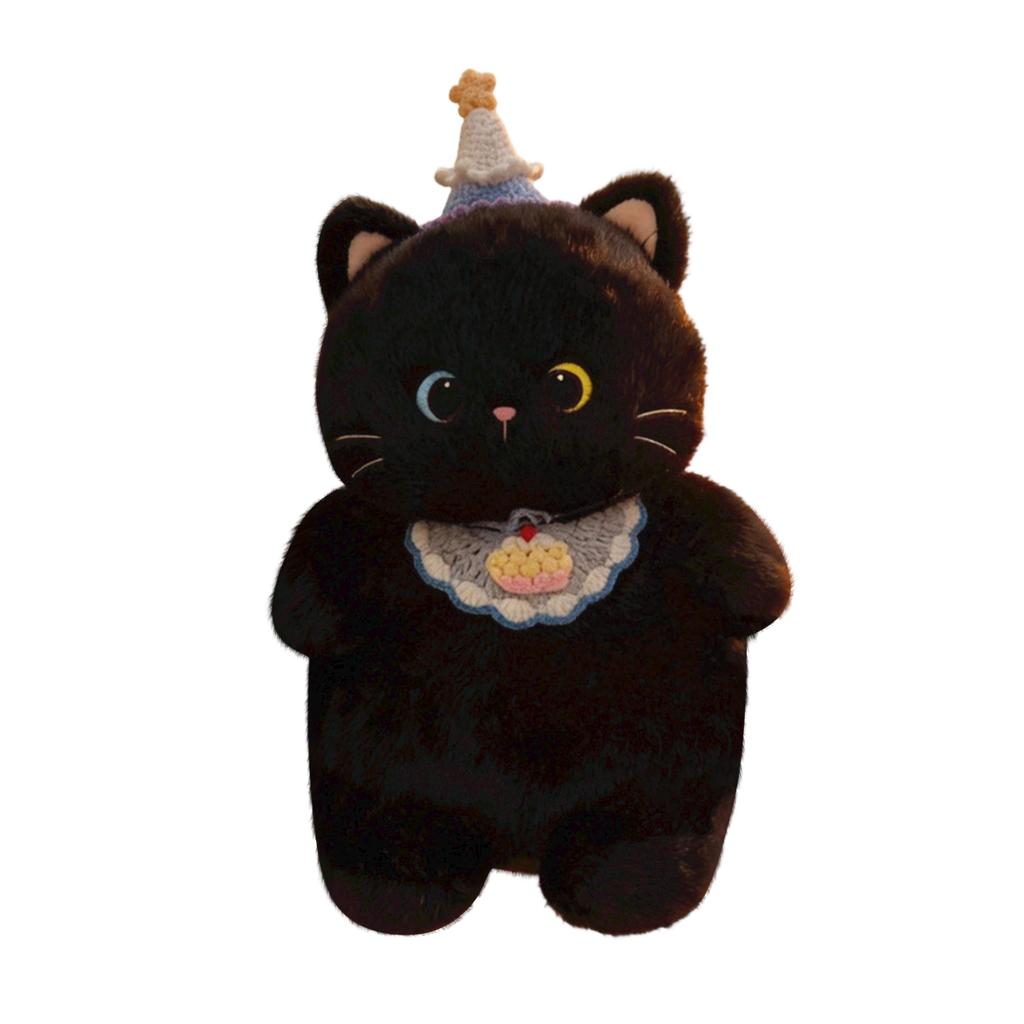 Plush Cat Doll Soft Stuffed Animal Toy Cute Chubby Cat Design Plush Doll for Kids Birthday Gift Soft Fabric Plush Toy