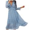 Women's Fashion Sexy Slim Casual V-Neck Chiffon Floral Dress