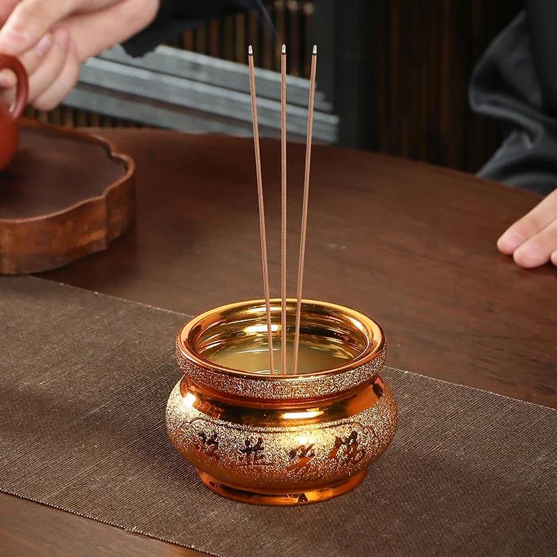 Ceramic Incense Burners for Buddhist Household Ancestral Halls, Small Incense Burners, Buddhist Utensils, Handicrafts Feng Shui