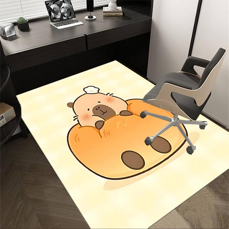

1PC Cute Kapibala Extra Large Non-Slip Floor carpet, Office, family, bedroom, Studio - Large Area Rug Indoor Rugs, Vibrant Colors-W230 60cm by 90cm