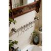 Heavy Duty Stainless Steel Wall Mount Rack With Double Layer Hooks For Kitchen Utensil And Pot Storage