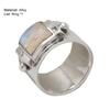 Romantic Exquisite Workmanship Women Ring Alloy Vintage Stone Decor Wedding Ring Jewelry Accessory