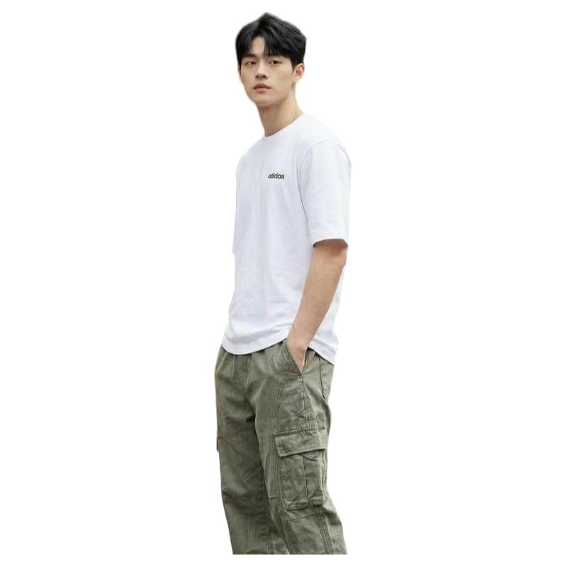 adidas Summer Men's Sports Trendy Comfortable Breathable Outdoor Cotton Short Sleeve T-Shirt