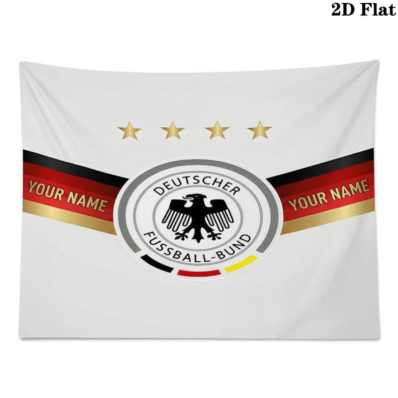 Custom Name Deutscher Fußball-BundPrinted Tapestry – Wall Hanging for Bedrooms, Dorms, and Home Decor