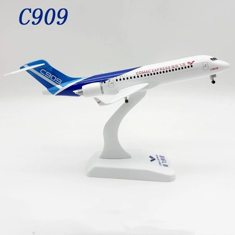 ARJ-21 Model Blue Plane 24cm C909 Airways Scale Aircraft Diecast Metal Alloy With Airplane Base Home Ornaments