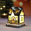 דמות בית חג מולד מיניאטורי עם תאורת LED לבית, חדר ילדים, שולחן עבודה