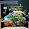 Cartoon Plants vs. Zombies Characters Bedding Without Core 1 Duvet Cover 2 Pillowcase Without Core Soft And Comfortable Bedding Set