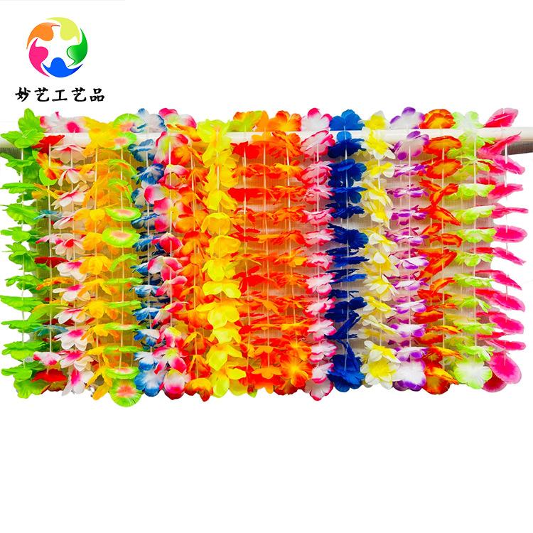 Artificial Hawaiian Festival Neck Garland One Piece Per Pack Simulated Floral Lei for Celebration Event Party Decoration