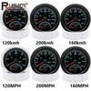 7 Colors LED 0-200KM/H 0-120kmh 160kmh 85MM GPS Speedometer With 8000RPM Tachometer Boat Car Speed Meter Odometer 200MPH 12V/24V