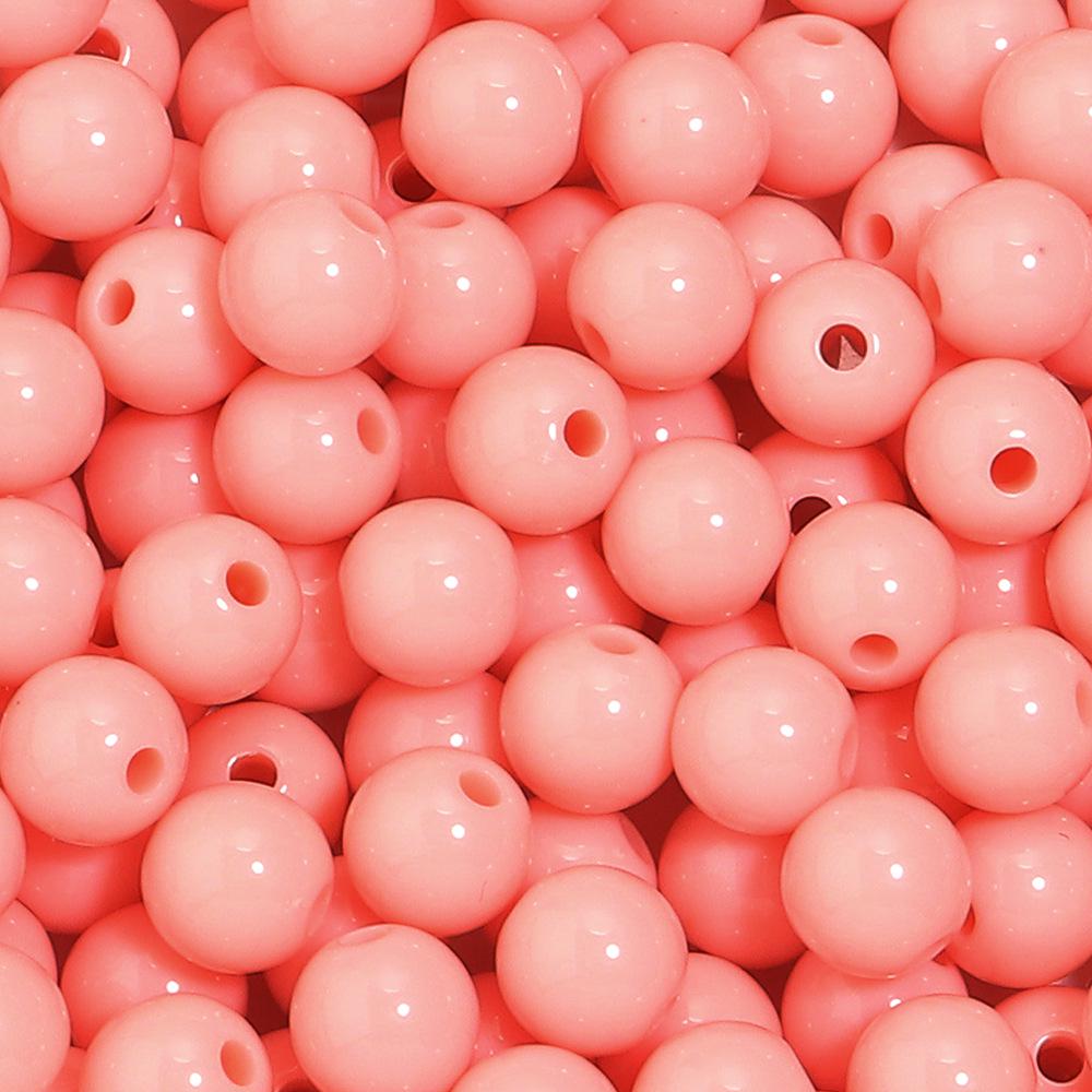 Akrylové Vánoční Série Jednobarevné Kulaté Korálky pro DIY Řetízky na Mobilní Telefon