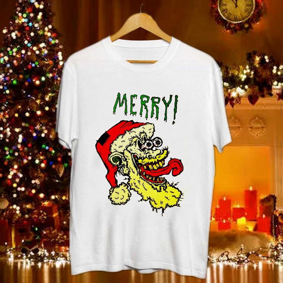 Merry Ed Roth Rat Fink White Cotton Full Size Shirt Adults TT1258 XXL