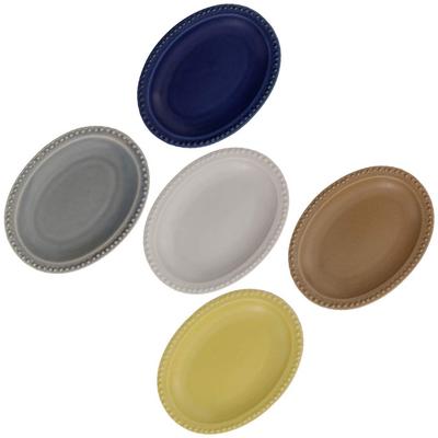 Tableware East Small Dot Oval Dinnerware Set Plates, Plates, 12cm, 5-Color Set,