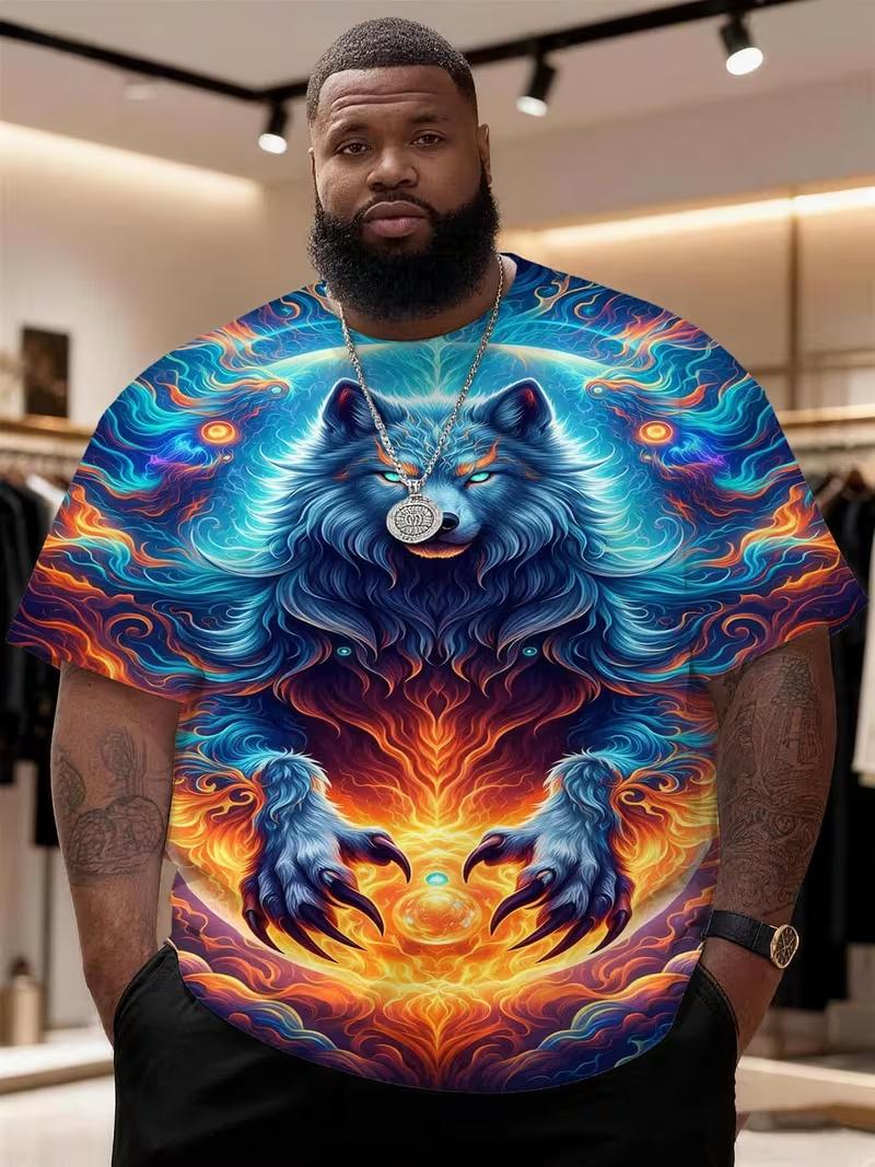 

Men s Retro 3D Graphic Print T-Shirt - Perfect for Daily Wear and Vacation XL