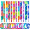 12PCS Fidget Toys Pop Bracelet Party Favors Bubble Bracelets Push Poping Sensory Stress Reliever Toys for Kids Children Gifts