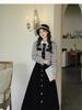 2025 Autumn/Winter French Chic Velvet Skirt: Slimming, Waist-Cinched, High-End Two-Piece Look