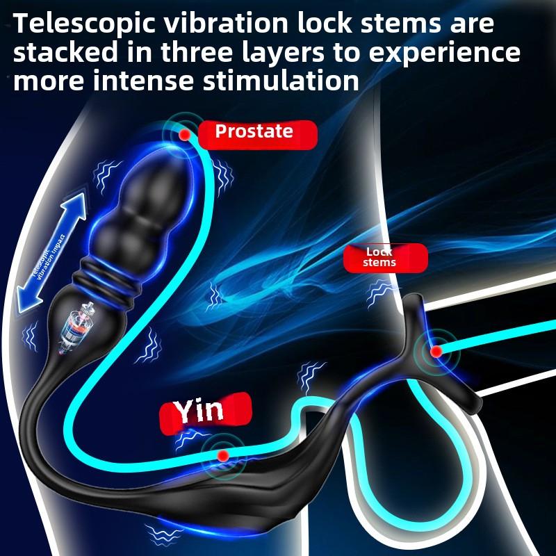 Second Generation Vibrating Ring Wireless Remote Control Vestibular Pull Beads Retractable Anal Plugs for Men and Women Erotic Sex Toys