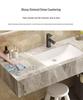 Modern Minimalist Sintered Stone Washbasin Set with Seamless Ceramic Sink, Bathroom Cabinet, and Mirror Storage Cabinet