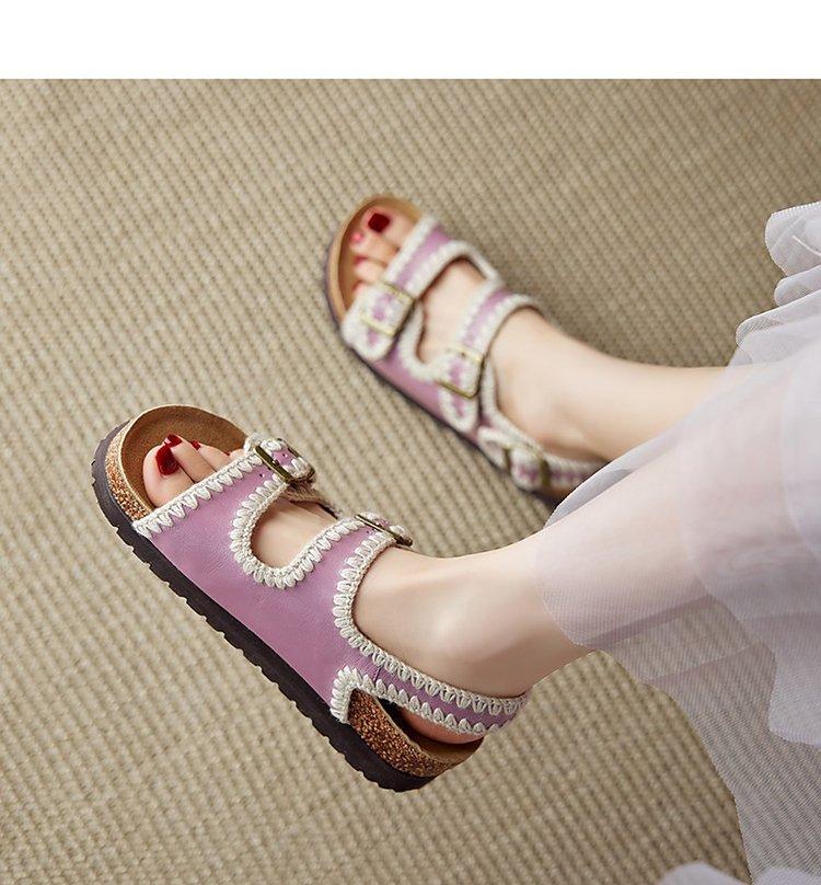 

Нишевые ретро босоножки на платформе женские летние новые универсальные пляжные туфли с открытым носком 40 светло-фиолетовый