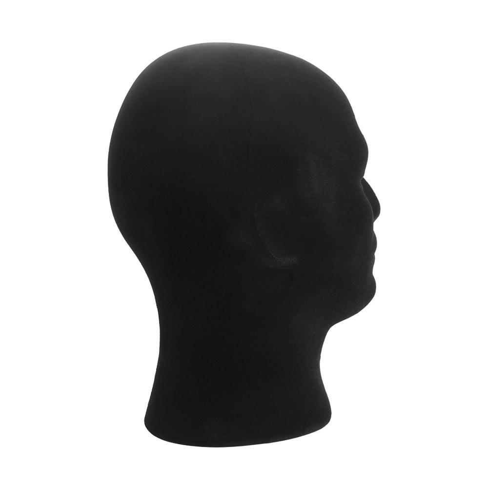 Wig Foam Head Model Black Color Display Stand Rack Male Mannequin Head  Photography Prop