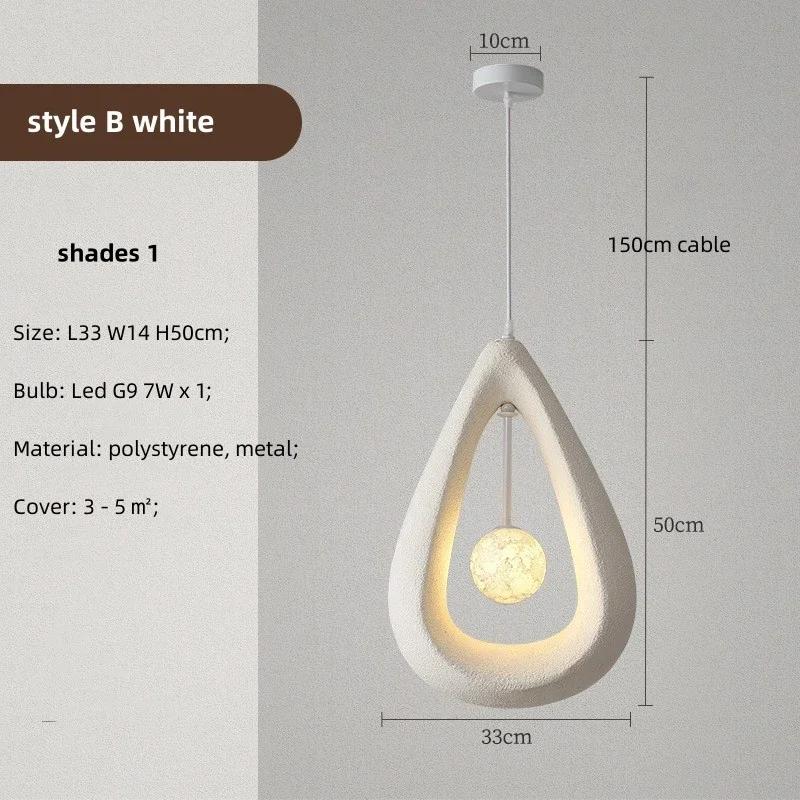 Modern LED Wabi Sabi Pendant Lights Hanging Lighting Minimalism Suspend Living Room Bedroom Home Indoor Decor Lamps Fixtures