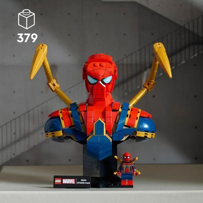 LEGO Marvel 76326 Buste d’Iron Spider-Man - Set De Construction Collector Pour Adulte