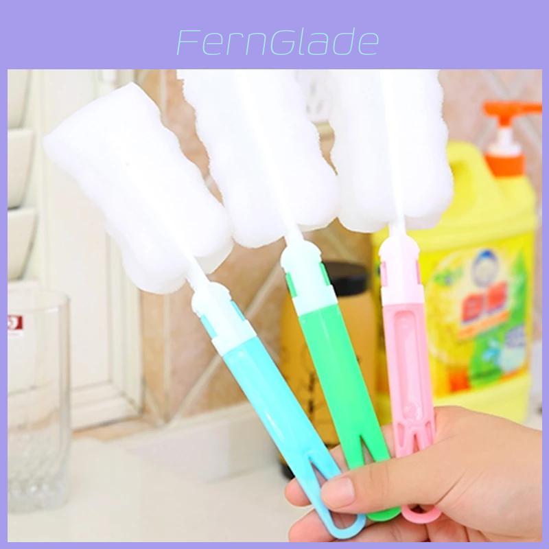 Multi-color Bottle Sponge Brush For Efficient Kitchen Cleaning And Wineglass Care