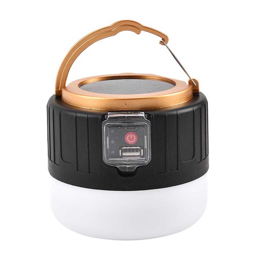 Solar LED Camping Light Double Battery Portable Emergency Light Market Lamp Camping High BBQ Power Night Outdoor Bulb Lante Z4G5