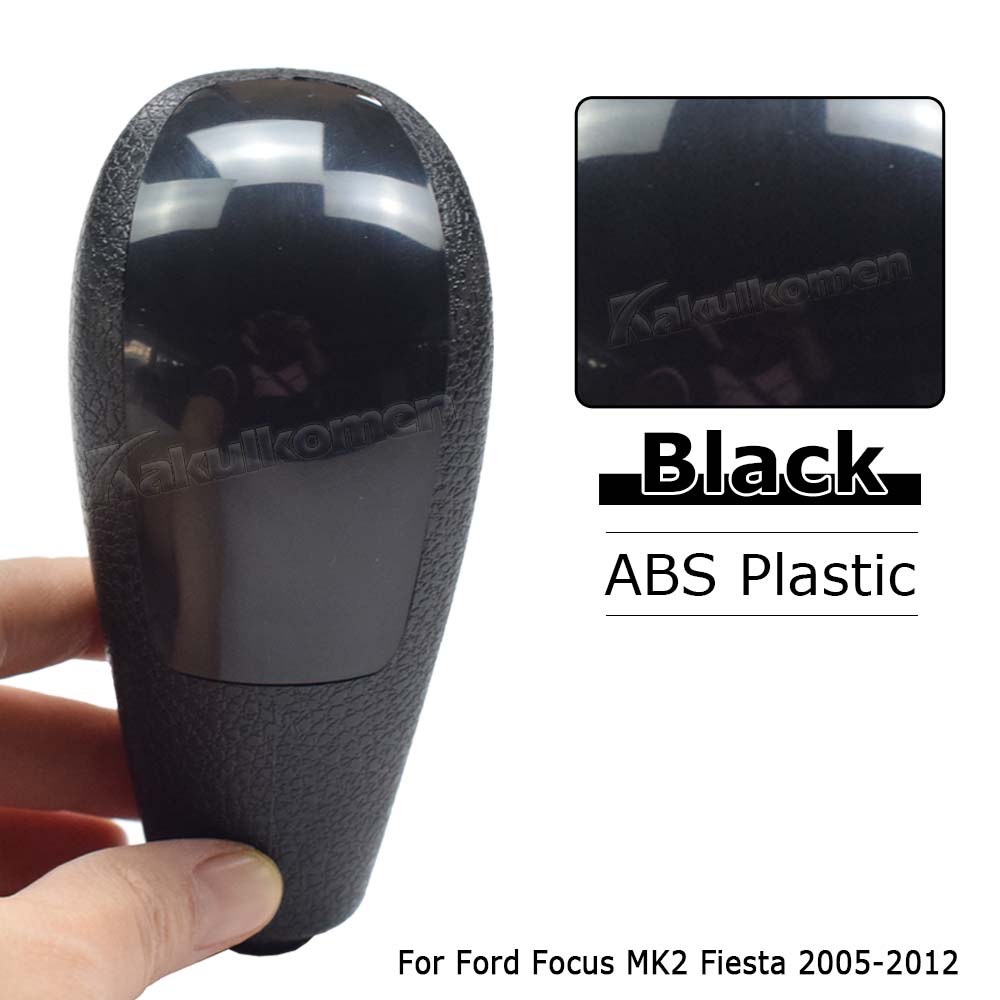 For Ford Focus MK2 Fiesta 05-08 / 09-14 Automatic Transmission Handle Shift Head Gear Shift Knob Shift Lever Gear Head Black With Holes